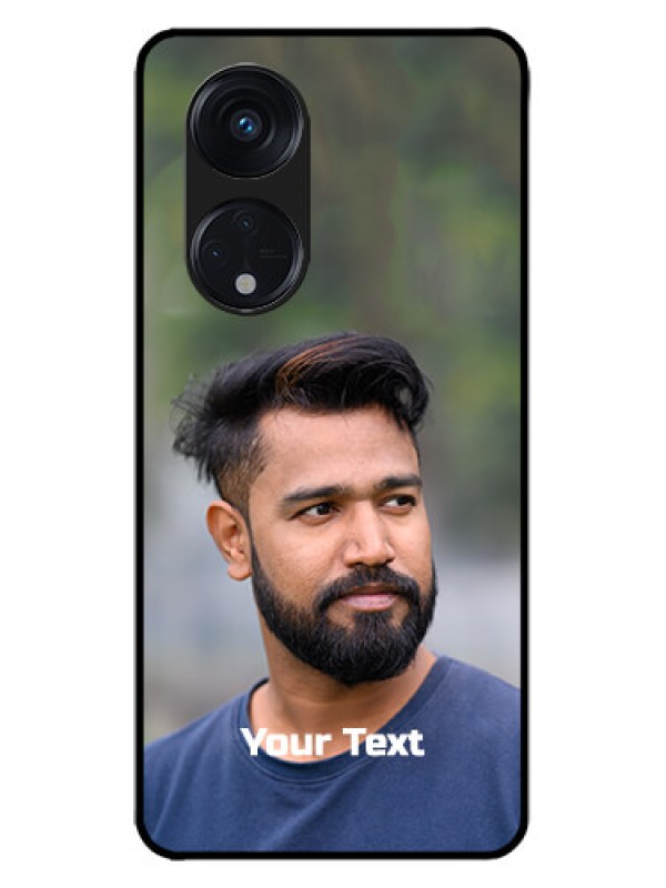 Custom Oppo Reno 8T 5G Custom Metal Phone CasePhoto With Text Design