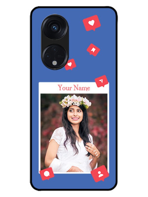 Custom Oppo Reno 8T 5G Custom Metal Phone CaseLike Share And Comment Design