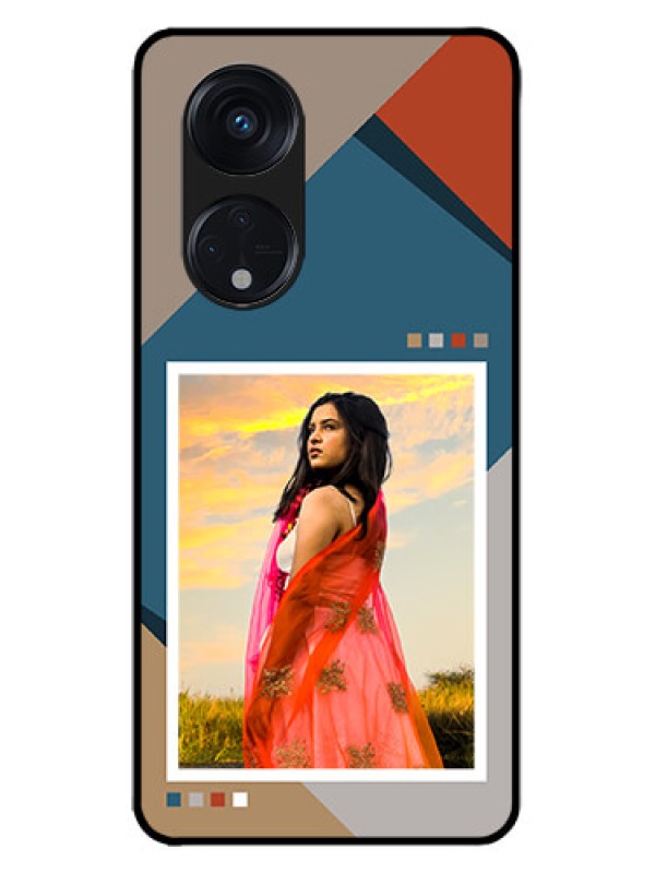 Custom Oppo Reno 8T 5G Custom Metal Phone CaseRetro Color Pallet Design