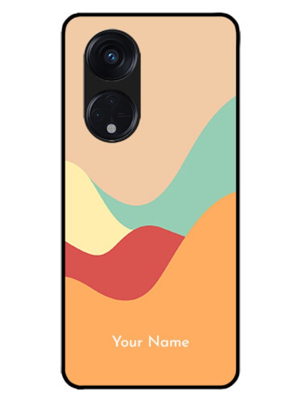 Custom Oppo Reno 8T 5G Custom Metal Phone CaseOcean Waves Multi - Colour Design