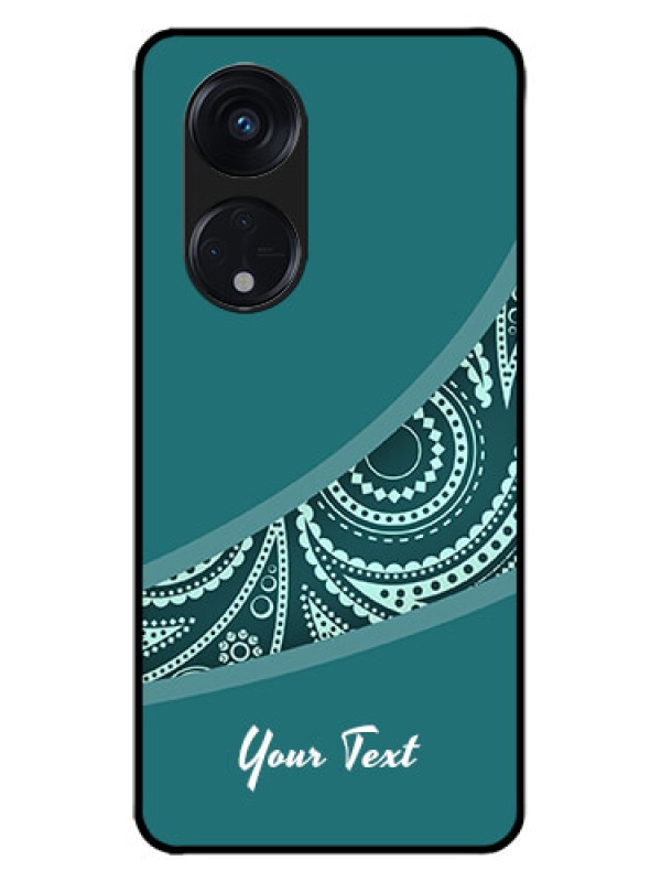 Custom Oppo Reno 8T 5G Custom Metal Phone CaseSemi Visible Floral Design