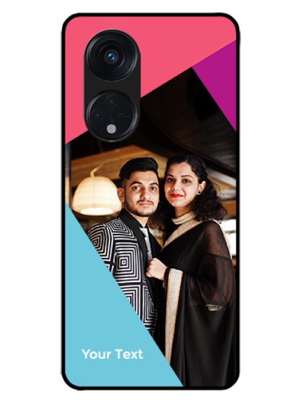 Custom Oppo Reno 8T 5G Custom Metal Phone CaseStacked Triple Colour Design