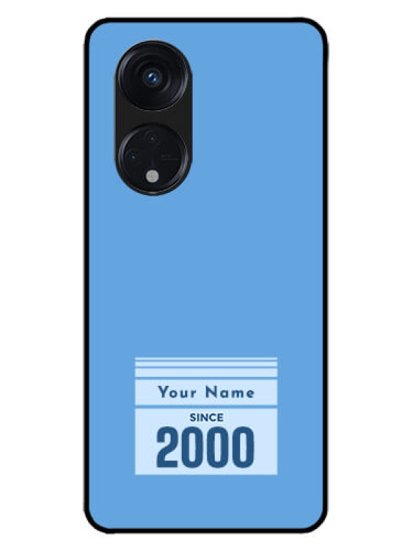 Custom Oppo Reno 8T 5G Custom Metal Phone CaseCustom Year Of Birth Design