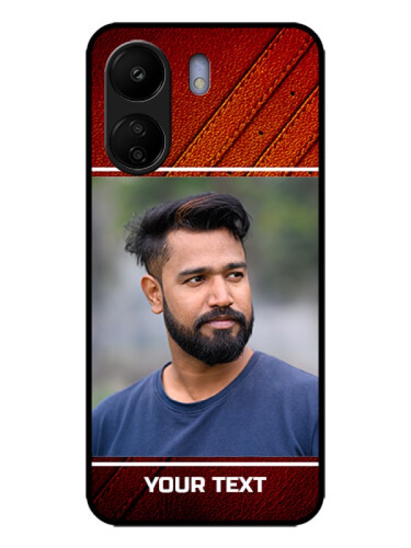 Custom Poco C65 Custom Metal Phone Case - Leather Phone Case Design