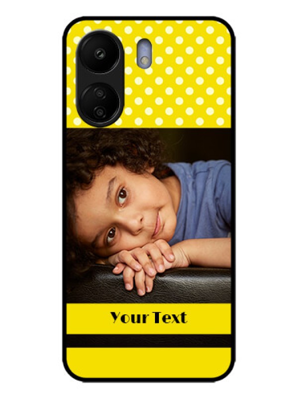 Custom Poco C65 Custom Metal Phone Case - Bright Yellow Case Design