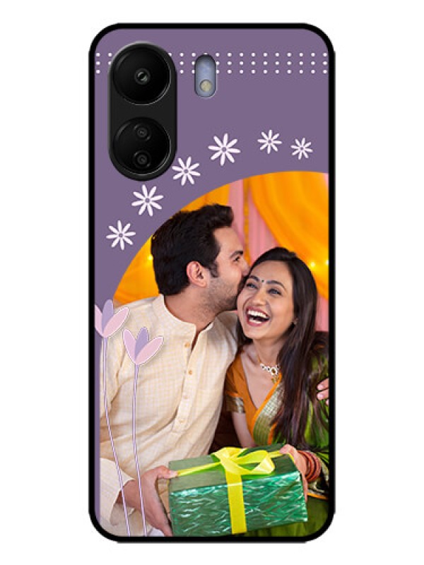 Custom Poco C65 Custom Metal Phone Case - Lavender Flowers Design