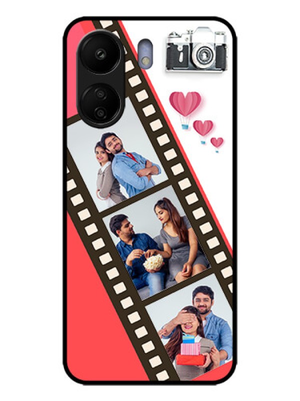 Custom Poco C65 Custom Metal Phone Case - 3 Image Holder With Film Reel