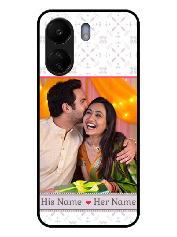 Custom Poco C65 Custom Metal Phone Case - With Photo And Ethnic Design