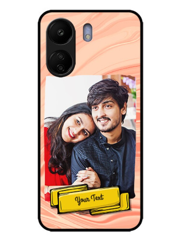 Custom Poco C65 Custom Metal Phone Case - Marble Texture Design