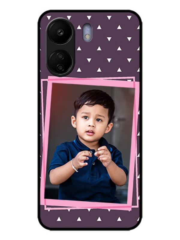 Custom Poco C65 Custom Metal Phone Case - Triangle Pattern Dotted Design