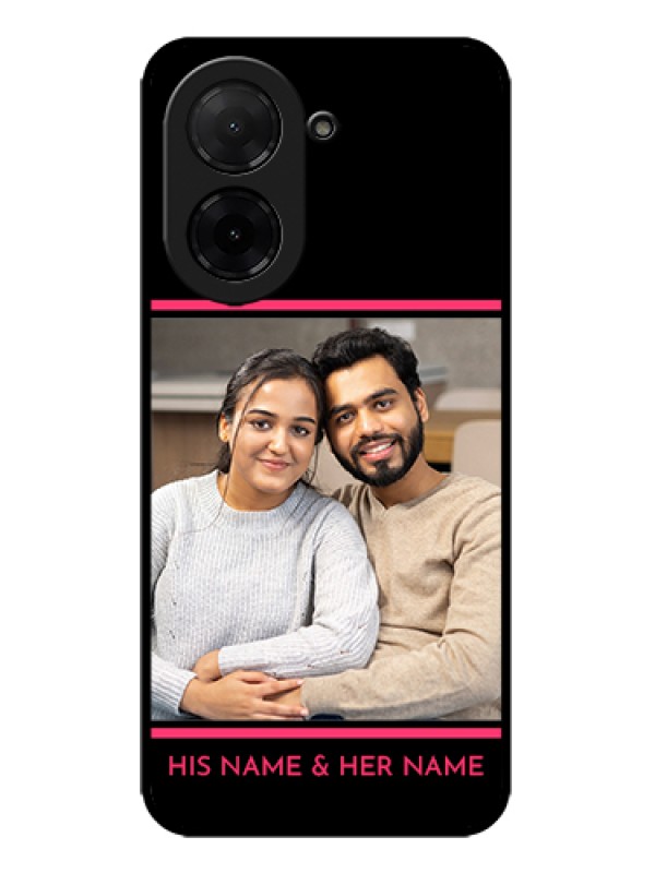 Custom Poco C71 Custom Metal Phone Case - With Add Text Design