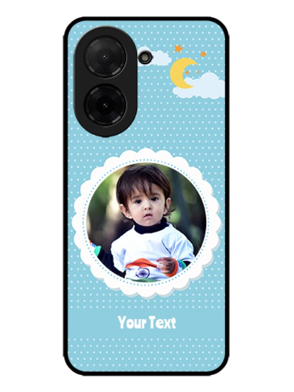 Custom Poco C71 Custom Metal Phone Case - Violet Pattern Design