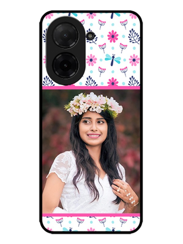 Custom Poco C71 Custom Metal Phone Case - Colorful Flower Design