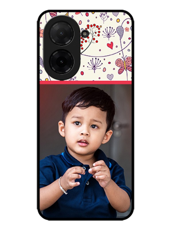 Custom Poco C71 Custom Metal Phone Case - Premium Floral Design