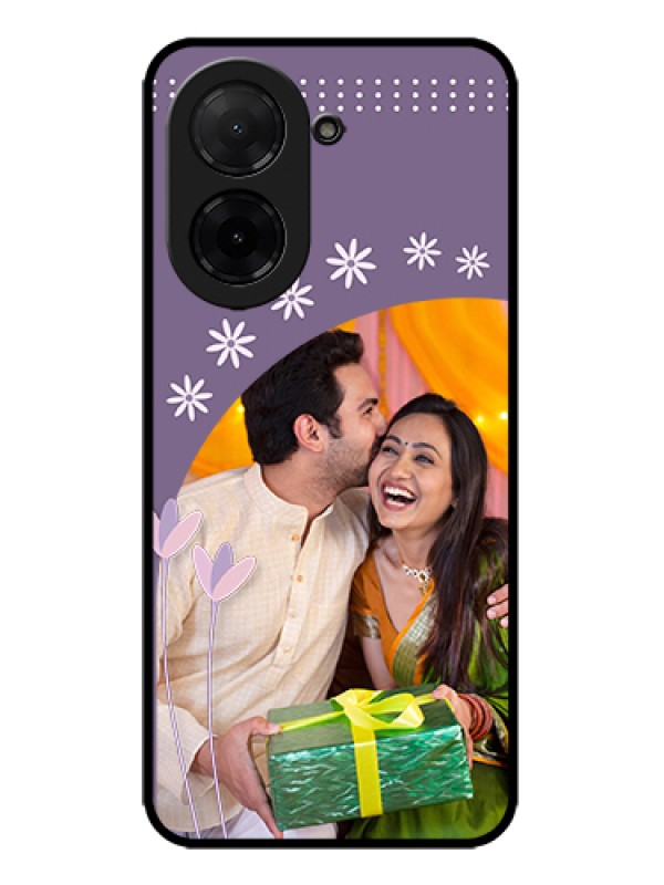 Custom Poco C71 Custom Metal Phone Case - Lavender Flowers Design