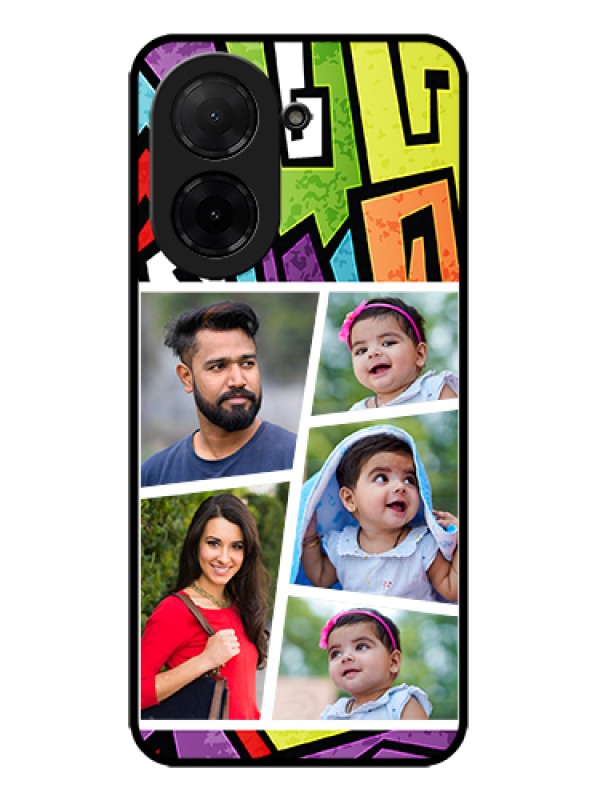 Custom Poco C71 Custom Metal Phone Case - Graffiti Pattern Design