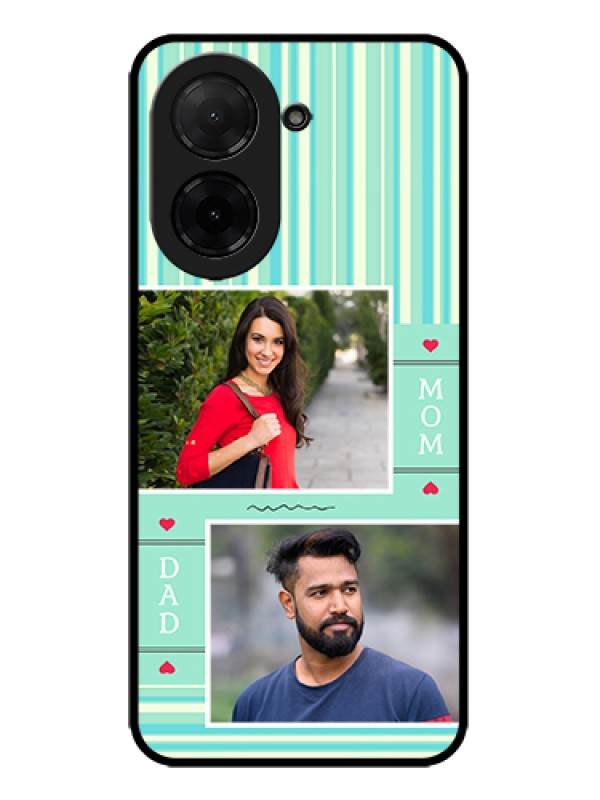 Custom Poco C71 Custom Metal Phone Case - Mom & Dad Pic Design