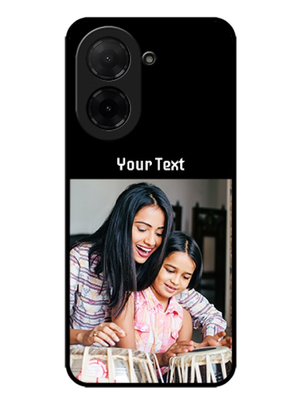 Custom Poco C71 Custom Metal Phone Case - Photo With Name Design