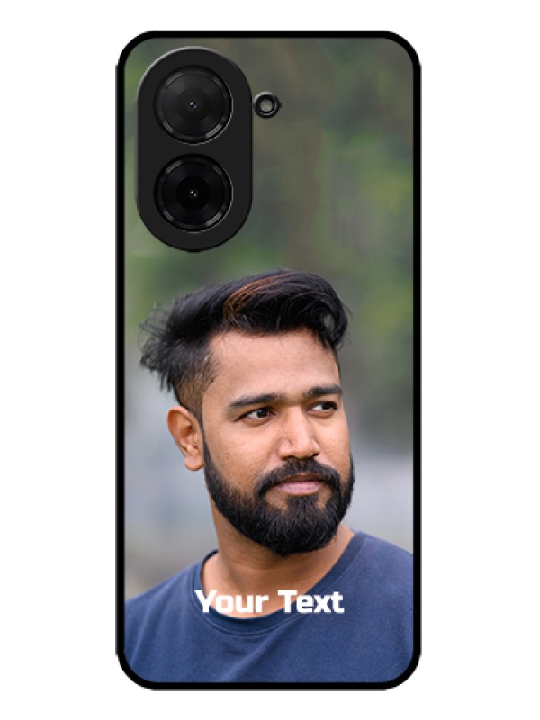 Custom Poco C71 Custom Metal Phone Case - Photo With Text Design