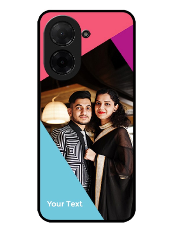 Custom Poco C71 Custom Metal Phone Case - Stacked Triple Colour Design