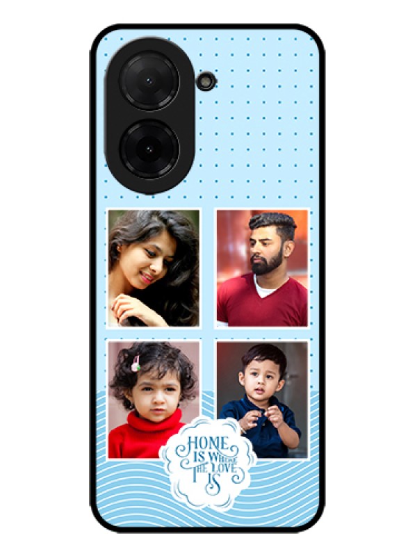 Custom Poco C71 Custom Metal Phone Case - Cute Love Quote With 4 Pic Upload Design