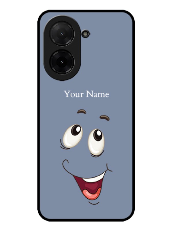 Custom Poco C71 Custom Metal Phone Case - Laughing Cartoon Face Design