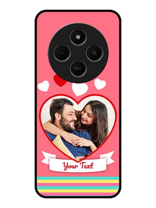 Custom Poco C75 5G Custom Metal Phone CaseLove Shapes Doodle Design