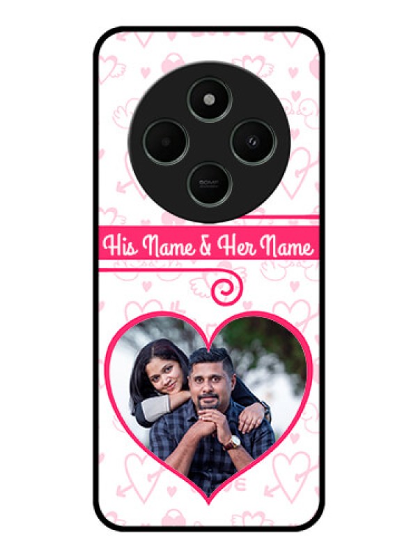 Custom Poco C75 5G Custom Metal Phone CaseHeart Shape Love Design