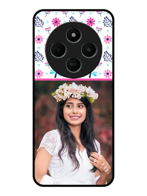 Custom Poco C75 5G Custom Metal Phone CaseColorful Flower Design