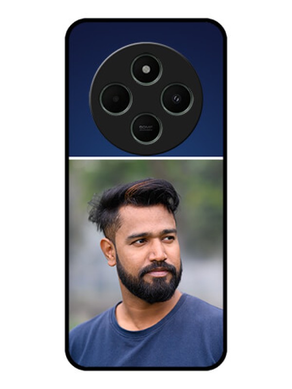 Custom Poco C75 5G Custom Metal Phone CaseSimple Royal Blue Design