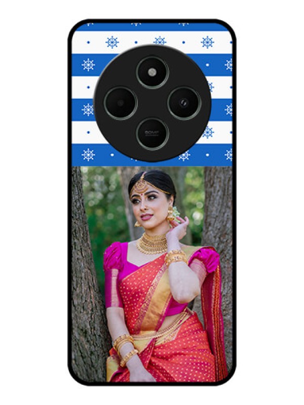 Custom Poco C75 5G Custom Metal Phone CaseSnow Pattern Design