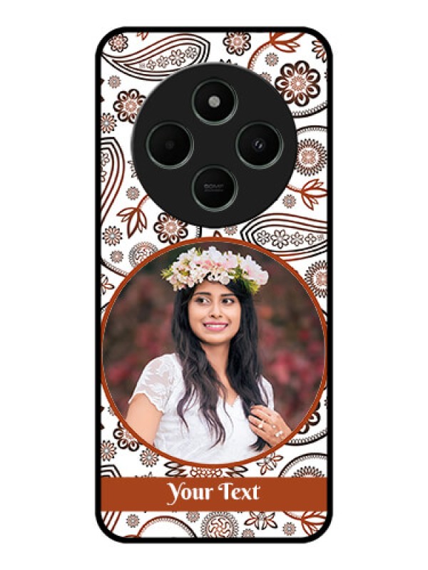Custom Poco C75 5G Custom Metal Phone CaseAbstract Flower Design