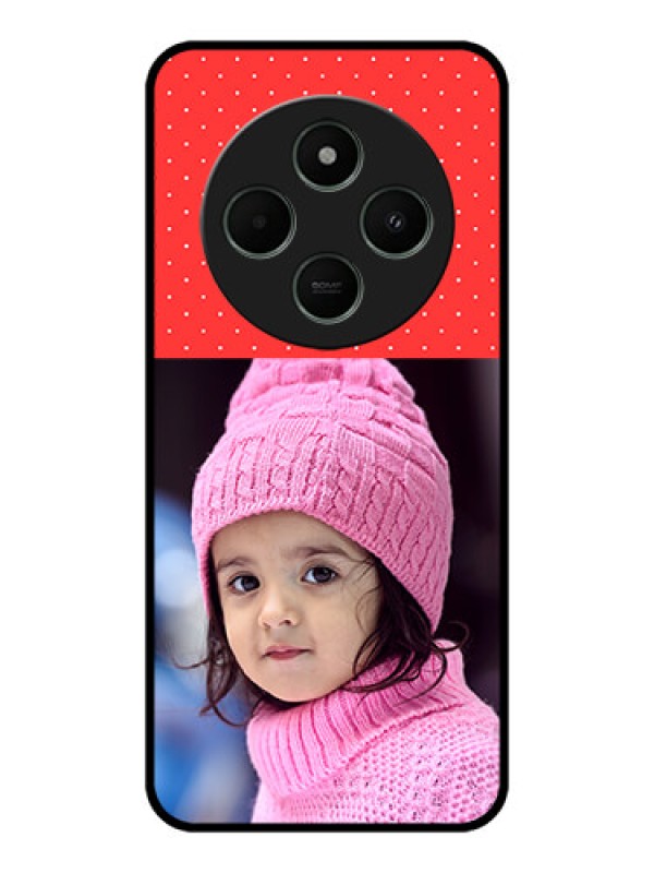 Custom Poco C75 5G Custom Metal Phone CaseRed Pattern Design