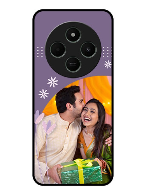 Custom Poco C75 5G Custom Metal Phone CaseLavender Flowers Design