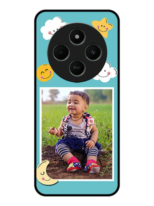 Custom Poco C75 5G Custom Metal Phone CaseSmiley Kids Stars Design