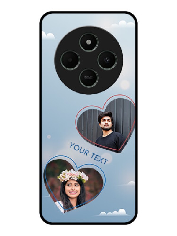 Custom Poco C75 5G Custom Metal Phone CaseBlue Color Couple Design