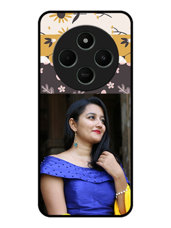 Custom Poco C75 5G Custom Metal Phone CaseStylish Floral Design