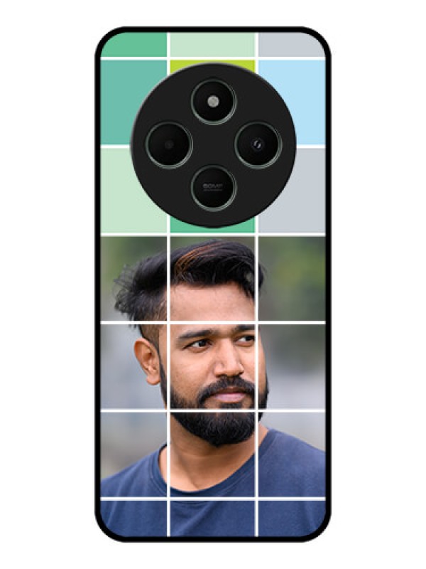 Custom Poco C75 5G Custom Metal Phone CaseWith White Box Pattern