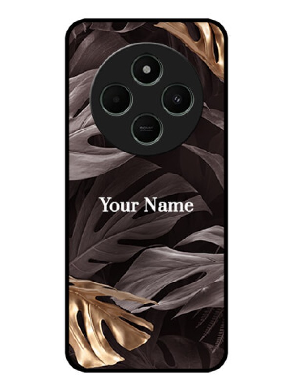 Custom Poco C75 5G Custom Metal Phone CaseWild Leaves Digital Paint Design