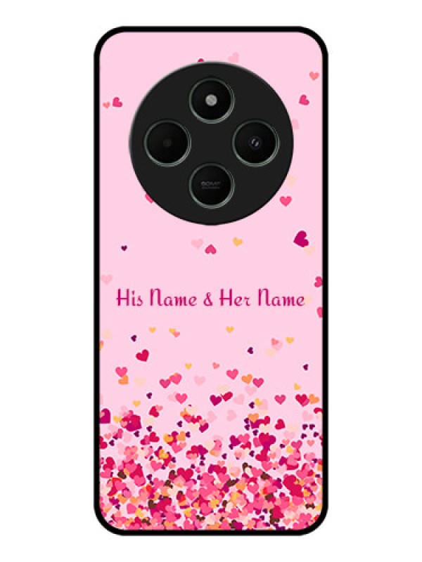 Custom Poco C75 5G Custom Metal Phone CaseFloating Hearts Design