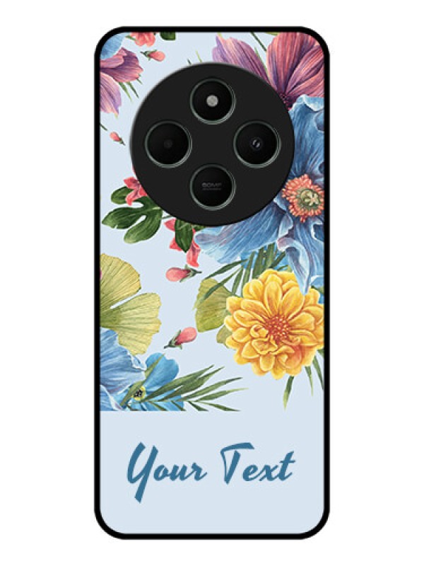 Custom Poco C75 5G Custom Metal Phone CaseStunning Watercolored Flowers Painting Design