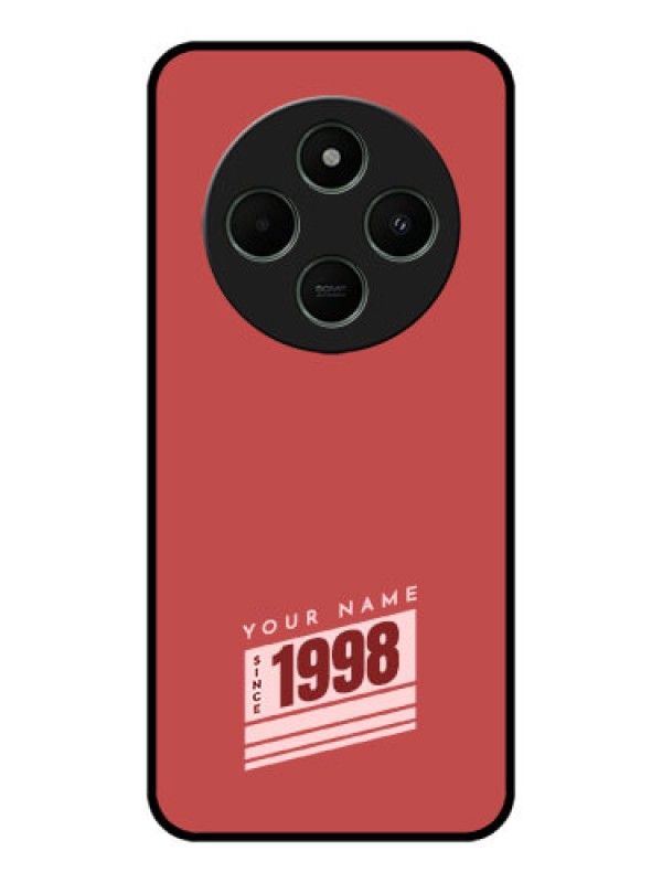 Custom Poco C75 5G Custom Metal Phone CaseRed Custom Year Of Birth Design