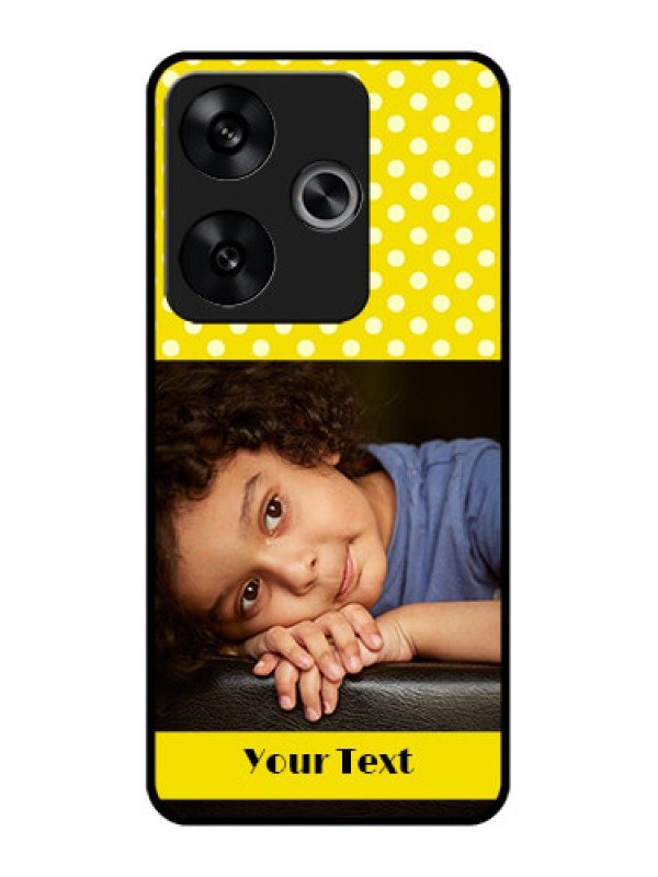 Custom Poco F6 5G Custom Metal Phone CaseBright Yellow Case Design