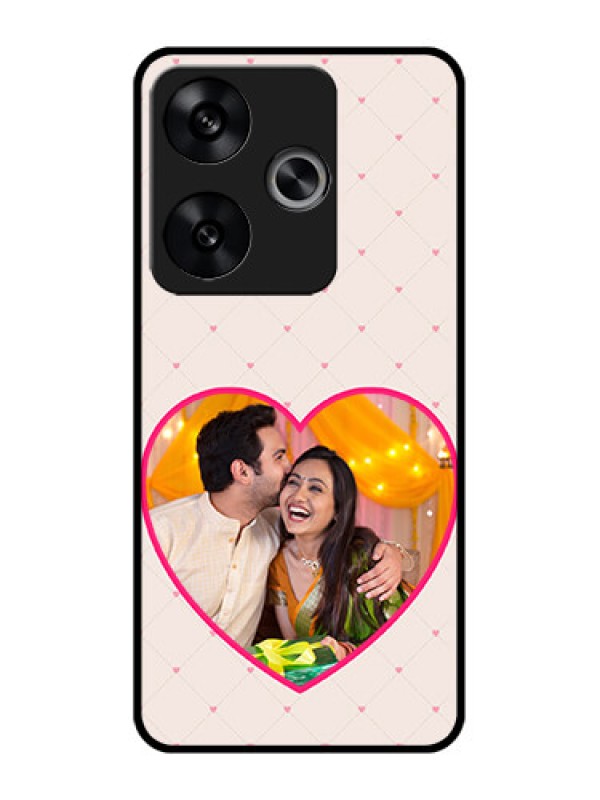 Custom Poco F6 5G Custom Metal Phone CaseHeart Shape Design