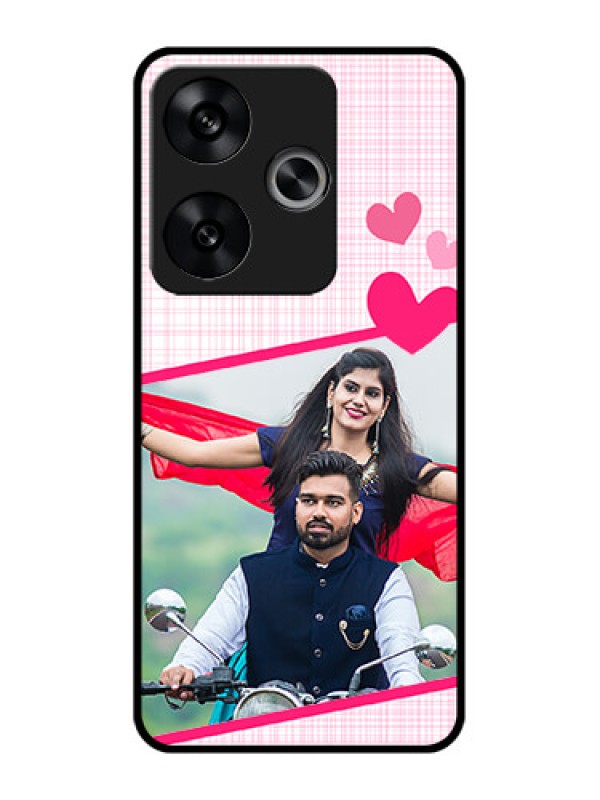 Custom Poco F6 5G Custom Metal Phone CaseLove Shape Heart Design