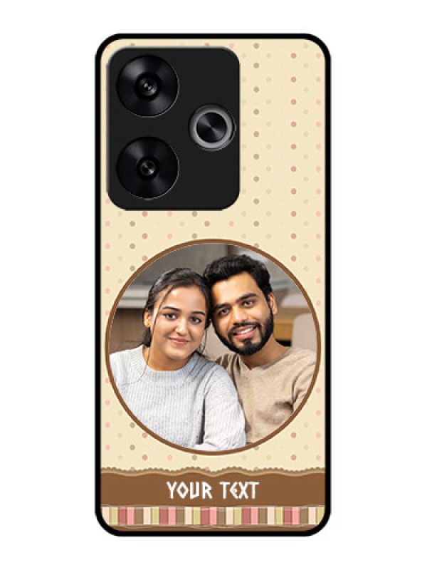 Custom Poco F6 5G Custom Metal Phone CaseBrown Dotted Mobile Case Design