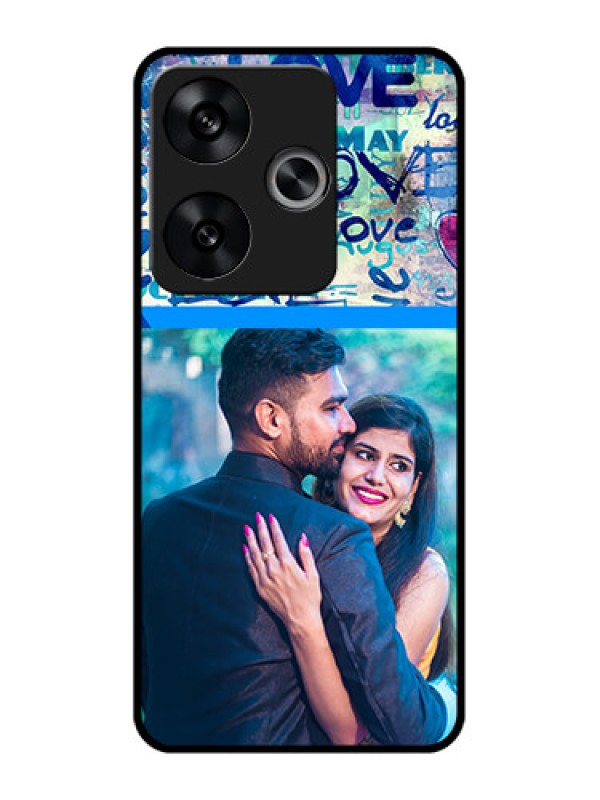 Custom Poco F6 5G Custom Metal Phone CaseColorful Love Design