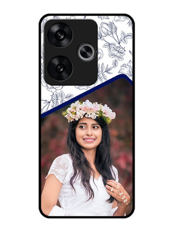 Custom Poco F6 5G Custom Metal Phone CaseClassy Floral Design