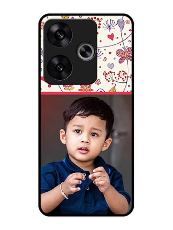 Custom Poco F6 5G Custom Metal Phone CasePremium Floral Design