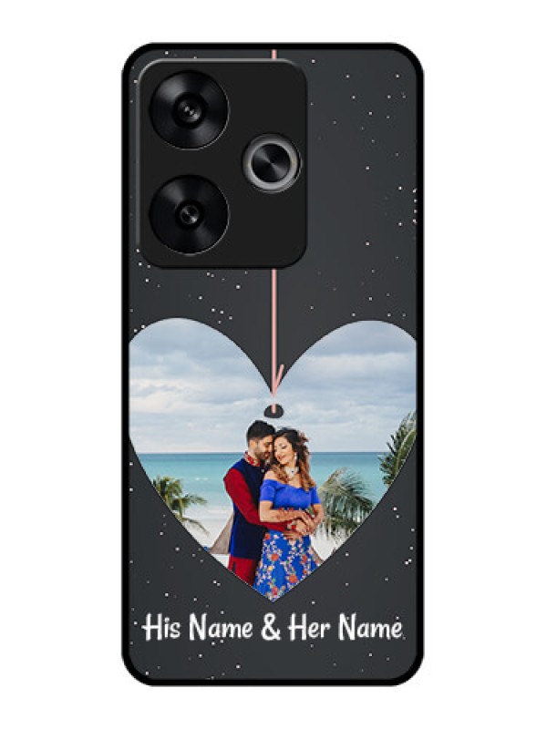 Custom Poco F6 5G Custom Metal Phone CaseHanging Heart Design